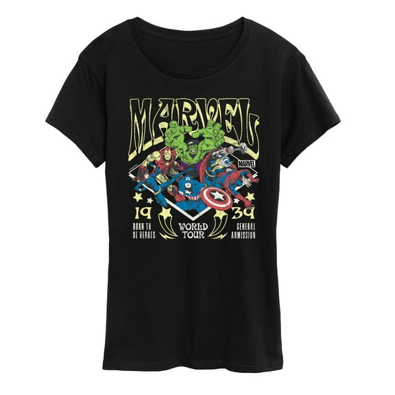 Marvel The Avengers - Concert Tee Style - Women's Short Sleeve Graphic T-Shirt