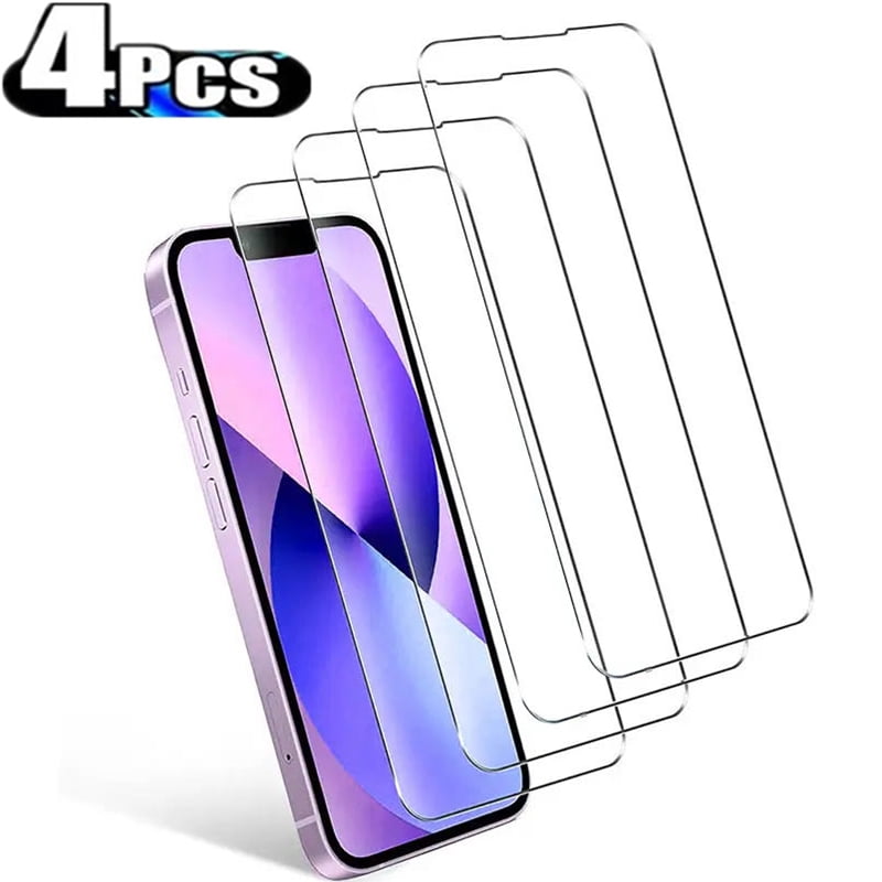 4 Pcs Verre Trempé pour iPhone 15 Plus Protecteur d'Écran Film en Verre