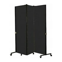 Screenflex Portable Room Divider,5Ft 9In W,Black HKDL603-DX