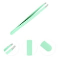 thumbnail image 3 of Unique Bargains 1 Pc Solid Color Eyebrow Tweezer for Bathroom Travel Hotel Green Stainless Steel, 3 of 4
