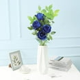 thumbnail image 6 of Morttic Fake Flowers 12Pcs Blue Roses Artificial Flowers in Bulk with Long Stem Realisitic Silk Roses for Centerpieces Baby Shower Party Home Valentine's Day Decorations, Navy Blue, 6 of 6