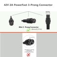 thumbnail image 6 of 42V 2A Power Supply Adapter for 36V Electric Equipment with Female 3-Prong Inline Connector, 6 of 13