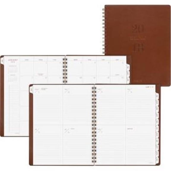 At-A-Glance AAG Signature Large Weekly, Monthly Planner - Brown