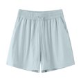 thumbnail image 5 of UDAUDU Women's Running Shorts Quick Dry Athletic Shorts 2026 Summer Baggy Drawstring Knee Length Wide Leg Pants with Pockets Light Green 2XL, 5 of 5