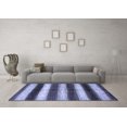 thumbnail image 3 of Ahgly Company Machine Washable Indoor Round Abstract Blue Modern Area Rugs, 7' Round, 3 of 4