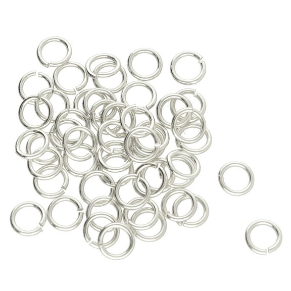 The Beadsmith Open Jump Rings – 5mm diameter, Silver Plated , 144 Pieces – Findings for Making Keychains, Charms, Chain Mail and Body Jewelry