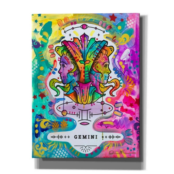 Epic Graffiti 'Gemini' by Dean Russo, Canvas Wall Art, 12"x16"