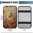 thumbnail image 5 of Yuyamidu Horse Car Center Console Cover Car Accessories Orange Flower Auto Center Console Cushion Pad for Most Vehicles Winter Warm Car Arm Rest Cover Pad, 5 of 7
