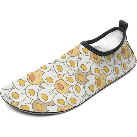 Cute Cartoon Duck Water Shoes for Women Men Barefoot Quick-Dry Aqua Socks Slip-on for Beach Swim Surf Yoga