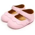 thumbnail image 4 of Baby Girl Mary Jane Flats Shoes Non Slip Soft Sole Infant Toddler First Walker Wedding Princess Dress Crib Shoes, 4 of 6