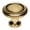Polished Antique, variant on Traditional Round Knob, Polished Antique, 1" H x 1.25" W x 0.69" D