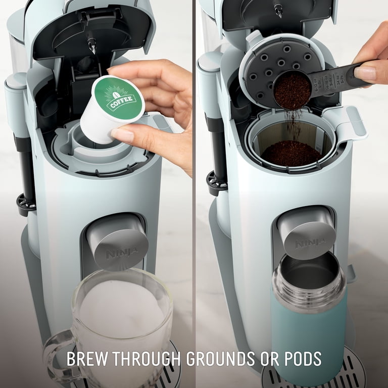 Ninja PB051GB Single-Serve Coffee Maker, K-Cup Compatible, Iced Coffee Maker,  Built-In Frother, 6-24 oz, Blue - Walmart.com