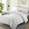 thumbnail image 2 of Virtu 3-Piece Luxury White Duvet Bedding Set, King, 2 of 10