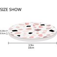 thumbnail image 4 of GZHJMY Printed Round Terrazzo Seamless Pattern Ceramic Coasters with Cork-Backed for Coffee Drink Cup Mat Absorbent Stone Coaster, 1 Pack, 4 of 5