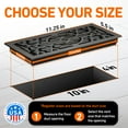 thumbnail image 4 of 4x10 Floor Vent Covers Floor Register with Mesh Cover Trap, Heat and Air, Walkable Metal Floor Register for HVAC Duct, Victorian, Dark Grey, 4 of 7