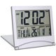 thumbnail image 2 of Reloj despertador digital plegable portátil con pantalla LCD, termómetro y calendario, funciona con pilas, ideal para viajes y con fecha., 2 of 7