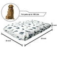 thumbnail image 2 of Marine Pet Bed, Dolphin Whale Octopus Seahorse Swimming in Deep Sea Bubbles Nautical Theme, Resistant Pad for Dogs and Cats Cushion with Removable Cover, 24" x 39", Dark Navy Blue White, by Ambesonne, 2 of 4