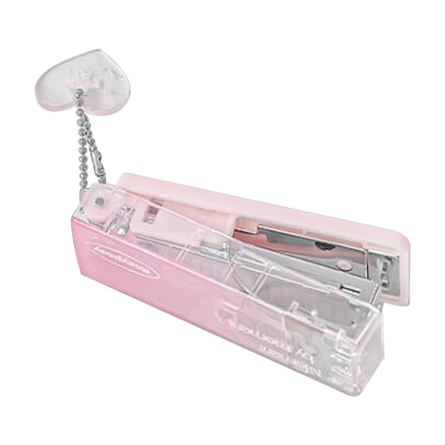 Mini Grapadora Manual Cola De Oficina Rosa Capacidad 10 Hojas
