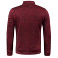 thumbnail image 4 of Men's Full Zip Up Sweatshirt Without Hood Fall Fashion Jackets Zipper Mock Neck Coat Casual Long Sleeve Top With Zipper Pockets Wine XL, 4 of 4