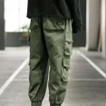 thumbnail image 4 of Pantalones cargo para hombre, multibolsillos, de algodón, holgados, con múltiples bolsillos, para hombre, estilo Y2k, ropa técnica vintage, de lujo, de alta calidad, más baratos, holgados, 4 of 5