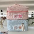 thumbnail image 4 of Sanrio Kawaii Hello Kitty My Melody Cinnamoroll bolsas de cosméticos femeninas de gran capacidad portátil de viaje almacenamiento de maquillaje bolsa de aseo, 4 of 5