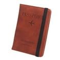 thumbnail image 5 of Passport Cover RFID Blocking Organizer Travel Wallet for Traveling Men Women Brown, 5 of 9