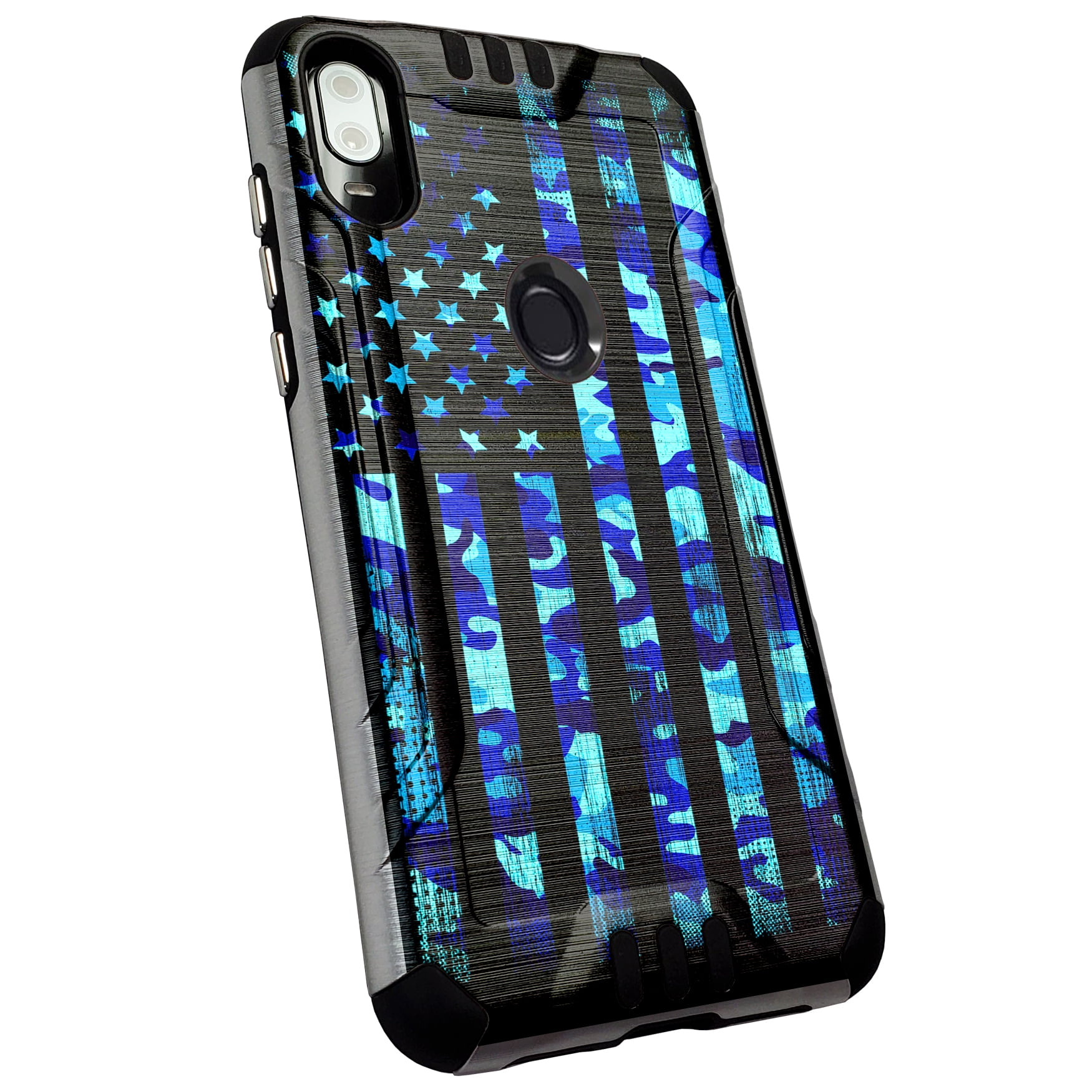 DALUX Silver Combat Phone Case Compatible with Alcatel Lumos (DALN5023