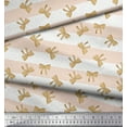 thumbnail image 3 of Soimoi Pink polyester Crepe Fabric Dot & Bow Stripe Print Sewing Fabric Yard 42 Inch Wide, 3 of 3