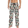 thumbnail image 4 of joogoo Men's Pajama Pants Football Soccer Ball Soft Long Sleep Lounge Pjs Bottoms 2XL, 4 of 7