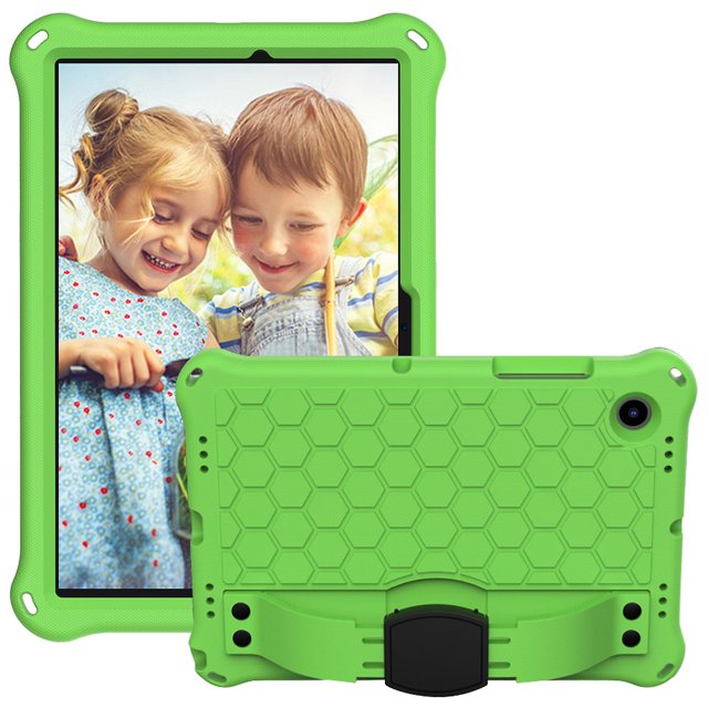 For Samsung Galaxy Tab A8 10.5 (2021) Honeycomb Texture Eva Anti-scratch Handle Kickstand Well-protected Tablet Cover - Black