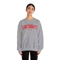 thumbnail image 4 of Cincinnati Ohio Sweatshirt Gifts Crew Neck Shirt Long Sleeve Unisex, 4 of 7