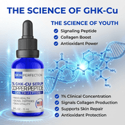 Skin Perfection GHK-Cu Copper Peptide Serum Booster, 1 Percent Blue Liquid For Face, Neck, Body, Hair, And Scalp, 0.5 oz