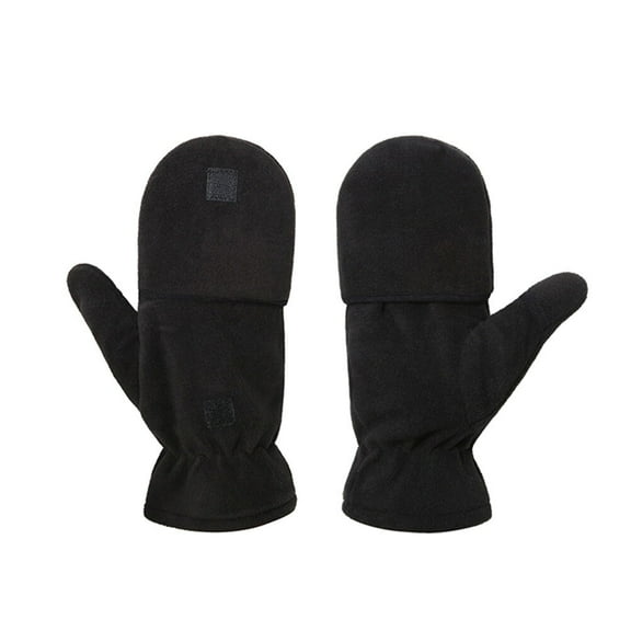 AURARMLET Warm Mittens Running 1 Pair Black Polar Fleece