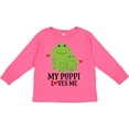 thumbnail image 3 of Inktastic My Poppi Loves Me Grandson Frog Boys Long Sleeve Toddler T-Shirt, 3 of 5