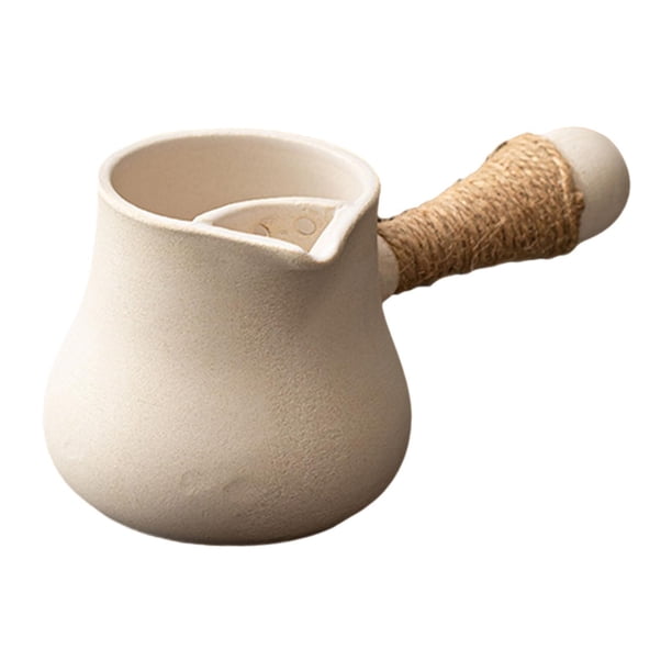 Tetera de cerámica con colador de té, calentador de té, jarra de leche, jarra de cerámica para restaurante, senderismo, hogar, Camping, Hotel Pequeño