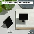 thumbnail image 3 of Ilyapa Flat Black Kitchen Cabinet Knobs - Square Drawer Handles - 10 Pack of Kitchen Cabinet Hardware, 3 of 6