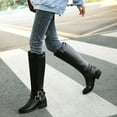 thumbnail image 2 of jsaierl Knight Boots Womens Comfortable Lowheeled Solid Color Long Boots With Belt Buckle High Boots, 2 of 9