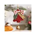 thumbnail image 6 of YFTDEF Christmas Tree Decorations, Red Pendant, 7.08x3.14in, Flock Material Car Mounted, Reusable Holiday Ornaments for Indoor Outdoor, Festive Decor Gift, 6 of 6