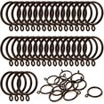 thumbnail image 1 of XINQIHANG 36 Pack 38mm Inner Diameter Metal Curtain Drape Sliding Eyelet Rings Cocoa Tone, 1 of 6