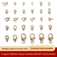 thumbnail image 3 of Pulsera con hebilla de langosta de cobre y oro de 14/18 quilates que conserva el color, cierre de collar, hebilla de conexión, accesorios de joyería hechos a mano, 3 of 6