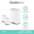 thumbnail image 2 of Qualiazero Kitchen Bathroom Trash Can Combo, 13.2 Gallon and Two 1.3 Gallon Stainless Steel Step Garbage Bin with Soft Close Lid, White, 2 of 14