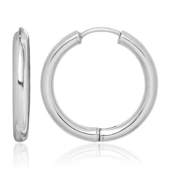 925 Sterling Silver Medium Hoop Earrings
