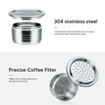 thumbnail image 2 of Amdohai 6g Capacity Stainless Steel Reusable Coffee Capsule Home Coffee Machine Accessory Eco-friendly Easy Clean Coffee Capsule Coffee Making Compatible with Segafredo 3A-C231E, 2 of 8