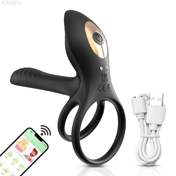 Penis Ring Vibrator Silicone Dual Ring Anal Vibrator Sex Toys 10 Vibrating Adult Sex Toys