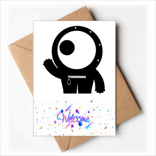 Universe Alien Monster Cyclops Alien Welcome Back Greeting Cards Envelopes Blank