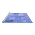 thumbnail image 2 of Ahgly Company Machine Washable Indoor Rectangle Patchwork Blue Transitional Area Rugs, 7' x 10', 2 of 4