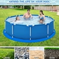 thumbnail image 3 of 18 Ft Pool Liner Pad for Round Above Ground Pools - Thickened PE Material, Dual-Color Design for Pool Bottom Protection, 3 of 6