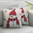 thumbnail image 3 of Nawypu  Christmas Let It Snow Snowman Decorative Pillowcase Throw Pillow Cover, Merry Christmas Snowman Farmhouse for Sofa Bed Room Home Decor Pillow Case, 3 of 5