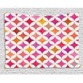 thumbnail image 1 of Colorful Tapestry, Vibrant Overlapping Semi Circles Stars Quilt Tiling Pattern Symmetrical Mosaic, Wall Hanging for Bedroom Living Room Dorm Decor, 60W X 40L Inches, Multicolor, by Ambesonne, 1 of 2