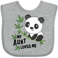thumbnail image 3 of Inktastic My Aunt Loves Me Cute Panda Boys or Girls Baby Bib, 3 of 4